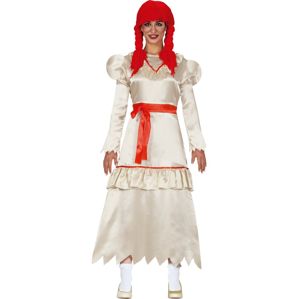 Ijesztő Baba Női Jelmez Halloweenre, M (38-40), Bézs