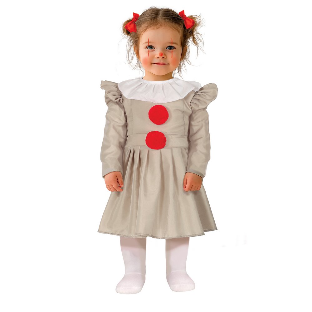 Ijesztő Bohóc Jelmez Csecsemő Lányoknak Halloweenre, 18 - 24 Hónap