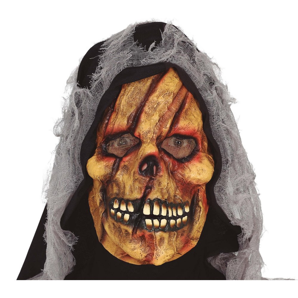Ijesztő Csontváz Maszk Csuklyával Halloweenre