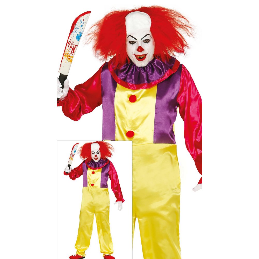 Ijesztő Gyilkos Bohóc Férfi Jelmez Halloweenre