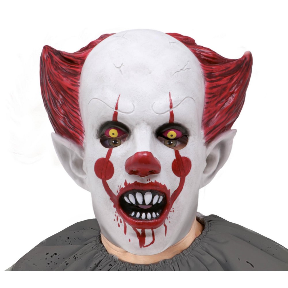 Ijesztő Gyilkos Bohóc Latex Maszk Halloweenre