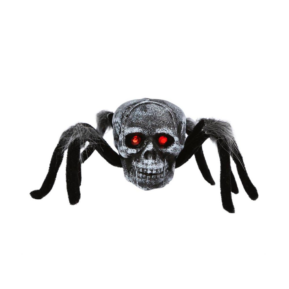 Ijesztő Koponya Pók Halloween Dekoráció, 25 cm