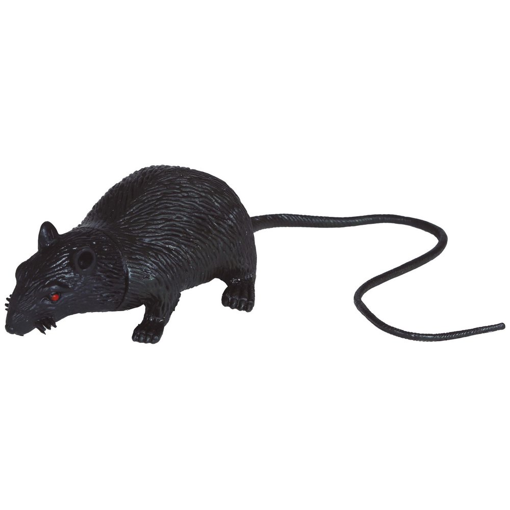 Ijesztő Latex Patkány Dekoráció Halloweenre, 15 cm
