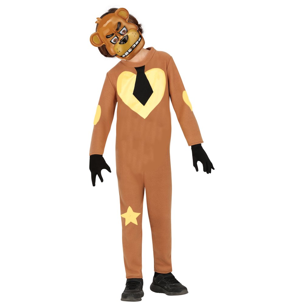Ijesztő Robot Medve Fiú Jelmez Halloweenre, 5 - 6 Év, Barna