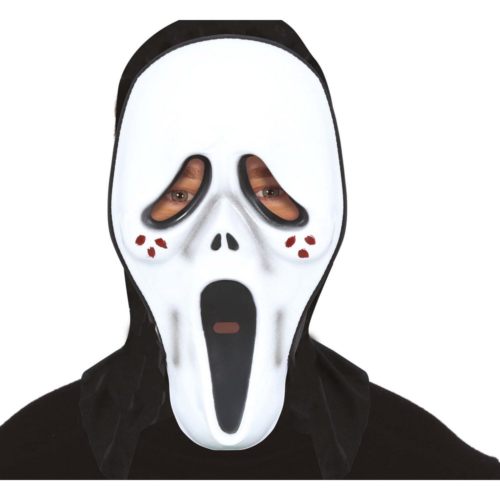Ijesztő Szellem Gyilkos Maszk Kapucnival Halloweenre