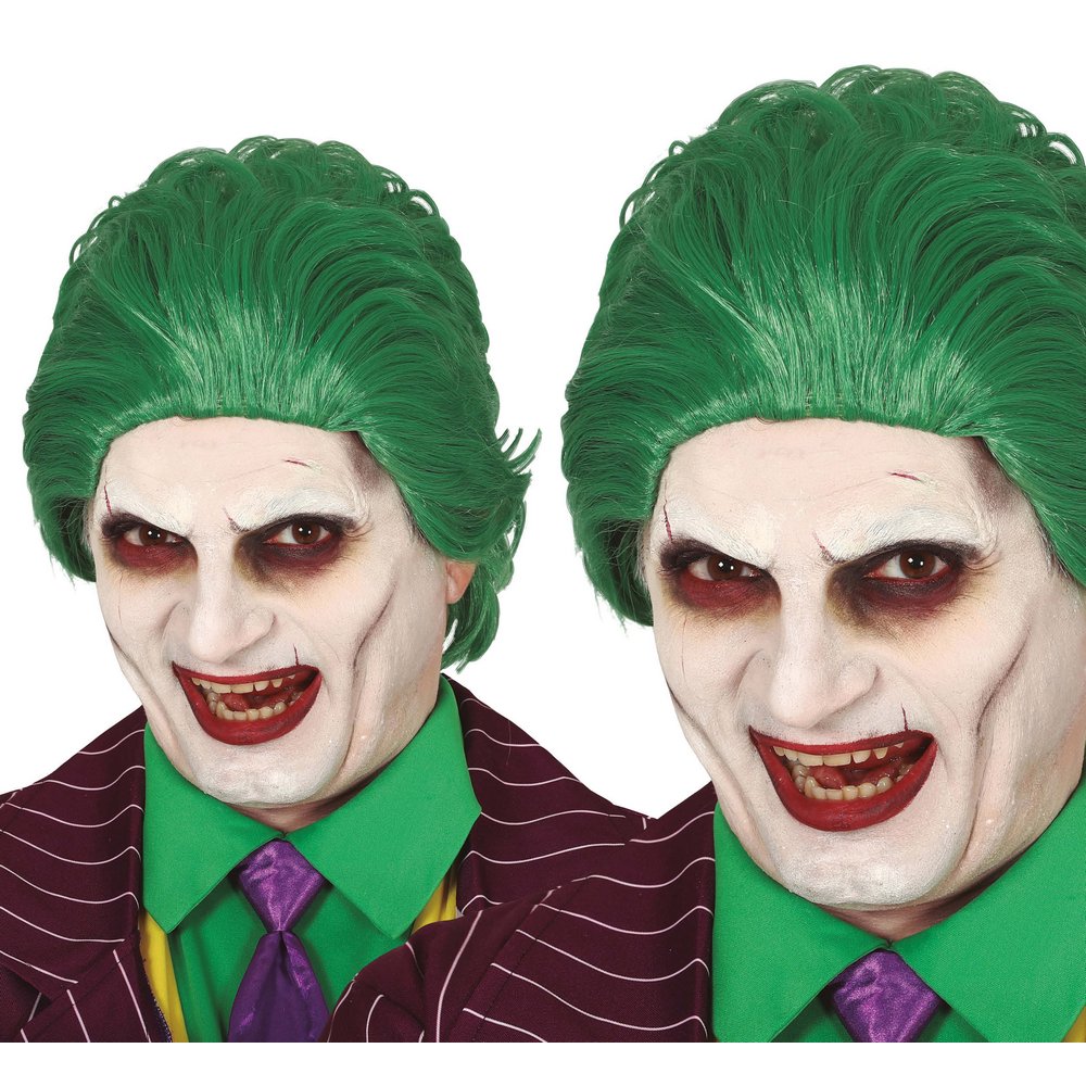Ijesztő Zöld Joker Paróka Férfiaknak Halloweenre
