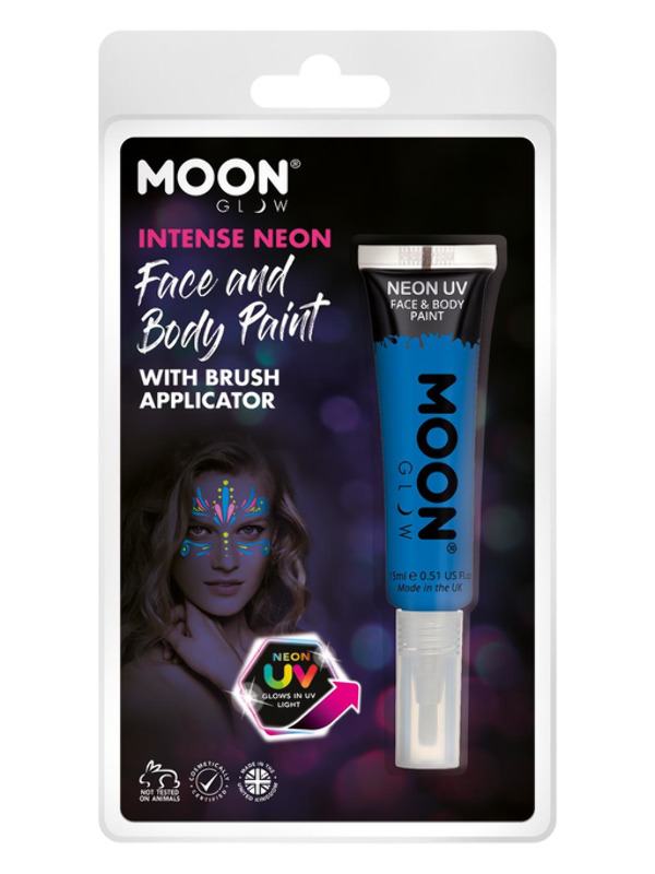Intenzív Neon Kék UV Arc- és Testfesték - 15 ml