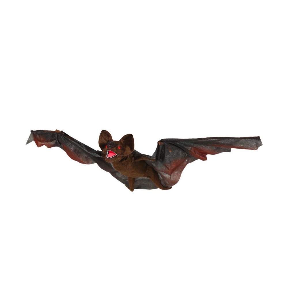 Interaktív Denevér Dekoráció Fénnyel, Hanggal és Mozgással Halloweenre, 90 cm