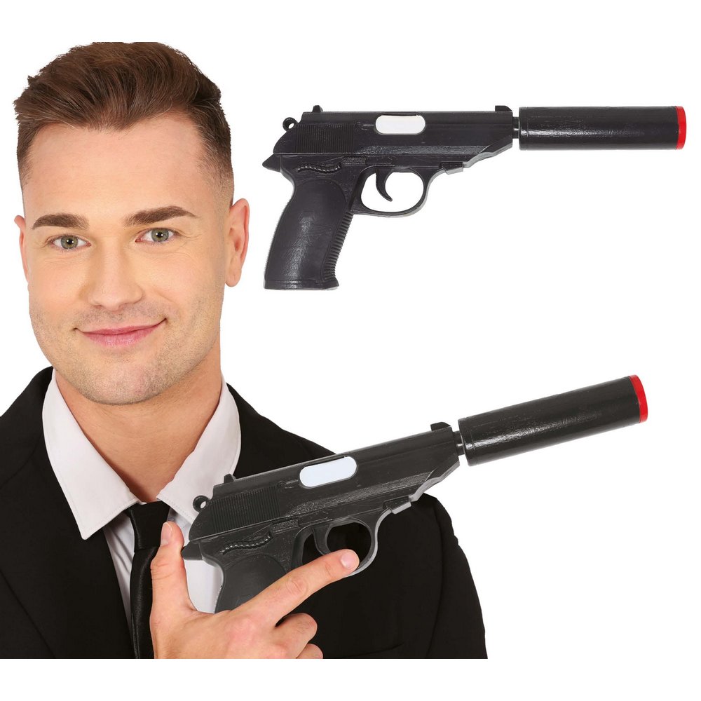 Játék Pisztoly Hangtompítóval, 25 cm