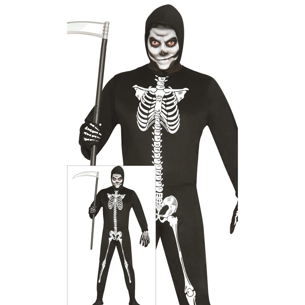 Kapucnis Csontváz Jelmez Fiúknak Halloweenre