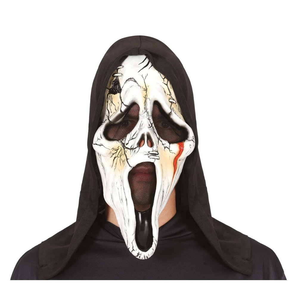 Kapucnis Latex Gyilkos Szellem Maszk Felnőtteknek Halloweenre