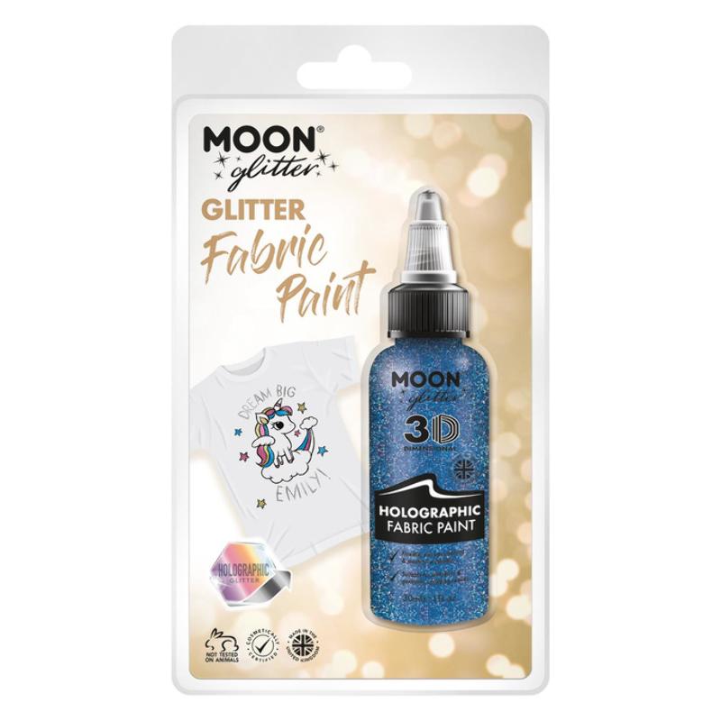 Kék Holografikus Csillámos Textilfesték - 30 ml