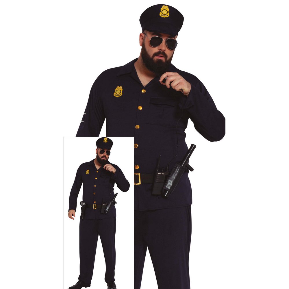 Kék Rendőr Férfi Jelmez Szett