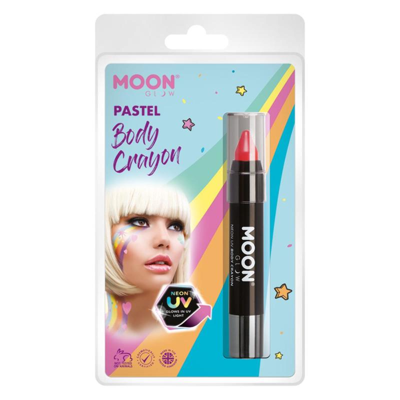 Korallszínű UV Pasztell Neon Arc- és Testkréta - 3,5 g