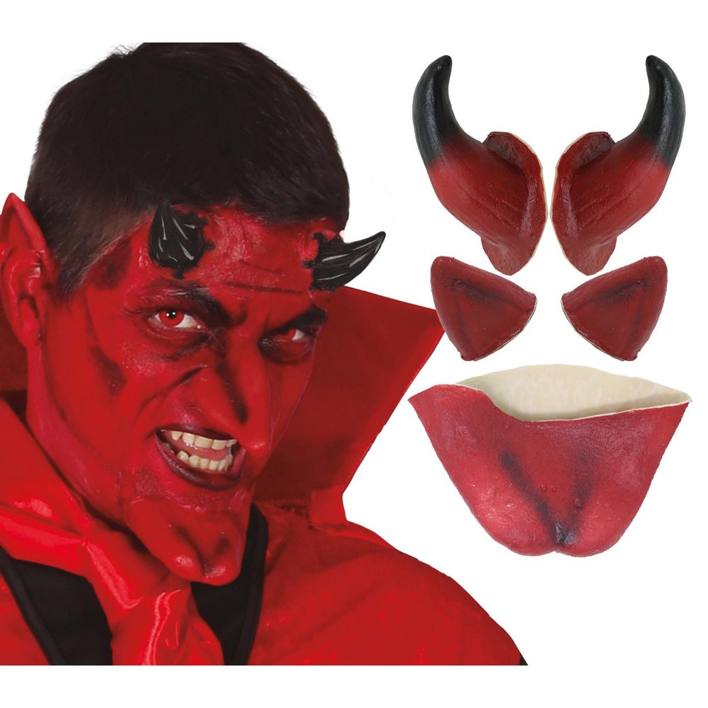 Latex Ördög Arc Kiegészítő Szett Unisex Halloweenre