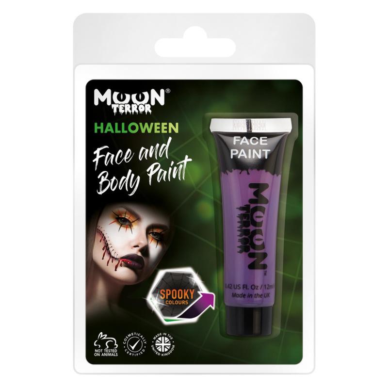 Lila Arc- és Testfesték Csomagolásban Halloweenre - 12 ml