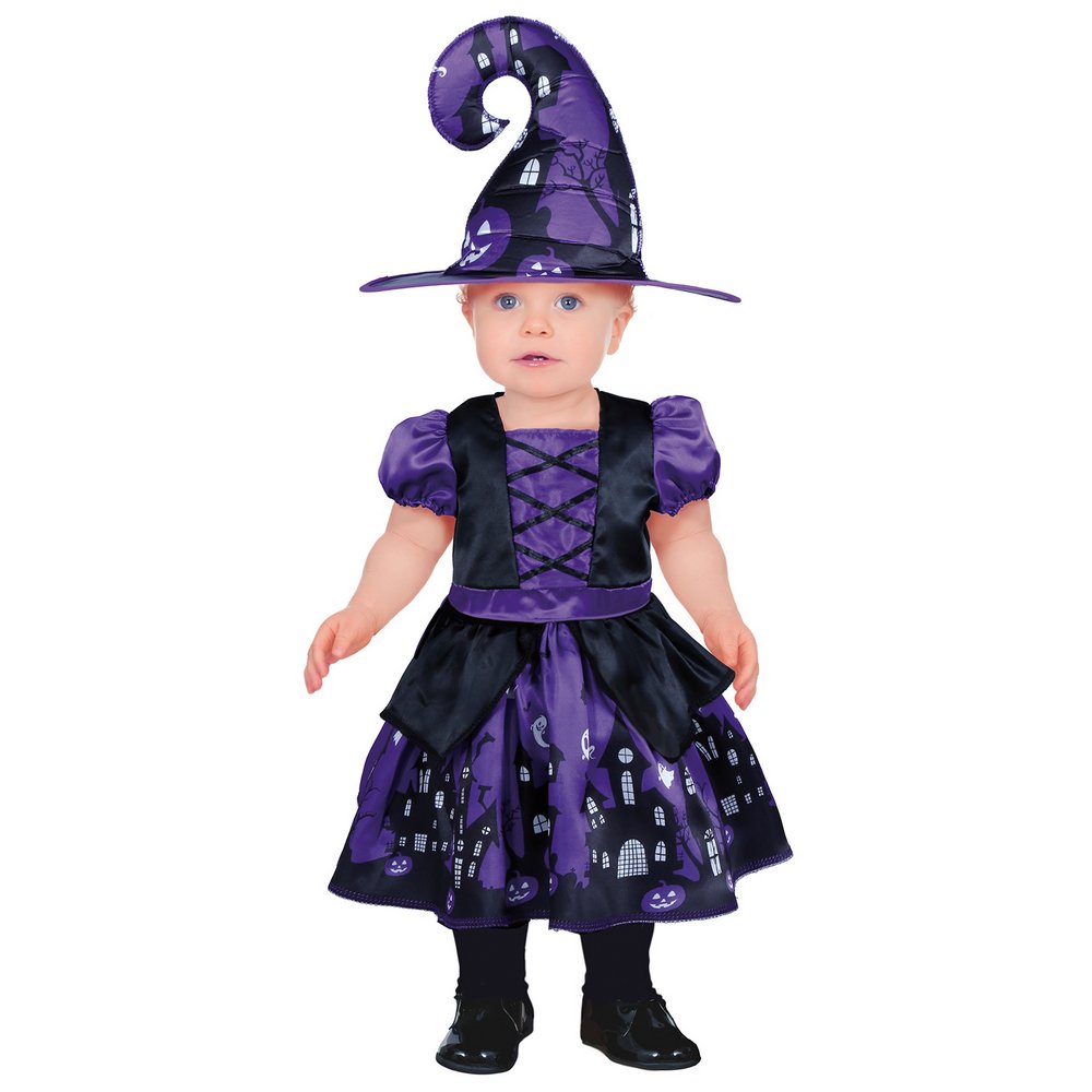 Lila Boszorkány Jelmez Csecsemő Lányoknak Halloweenre, 18 - 24 Hónap