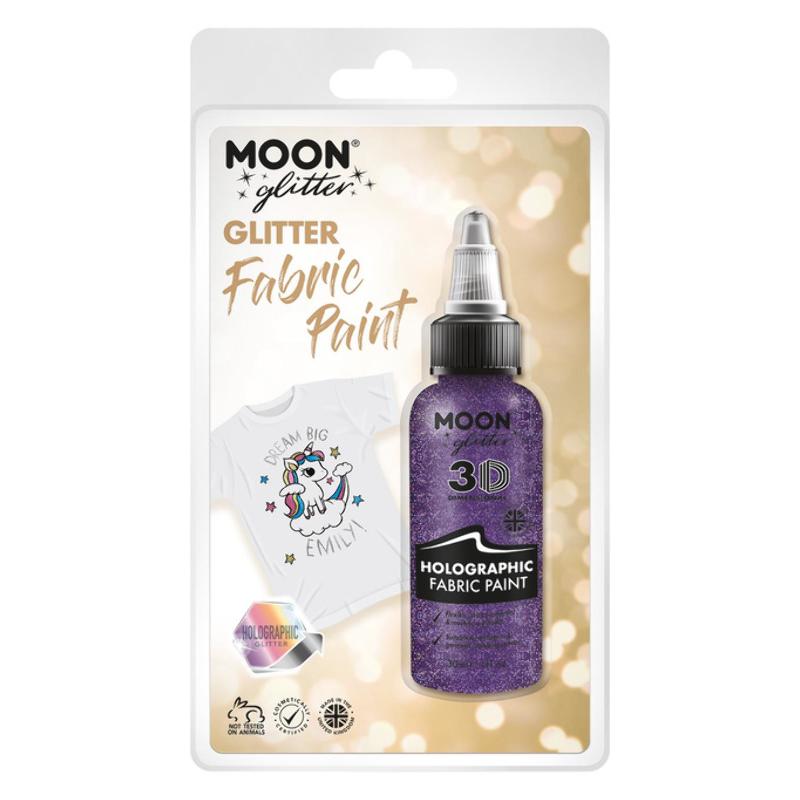 Lila Holografikus Csillámos Textilfesték - 30 ml