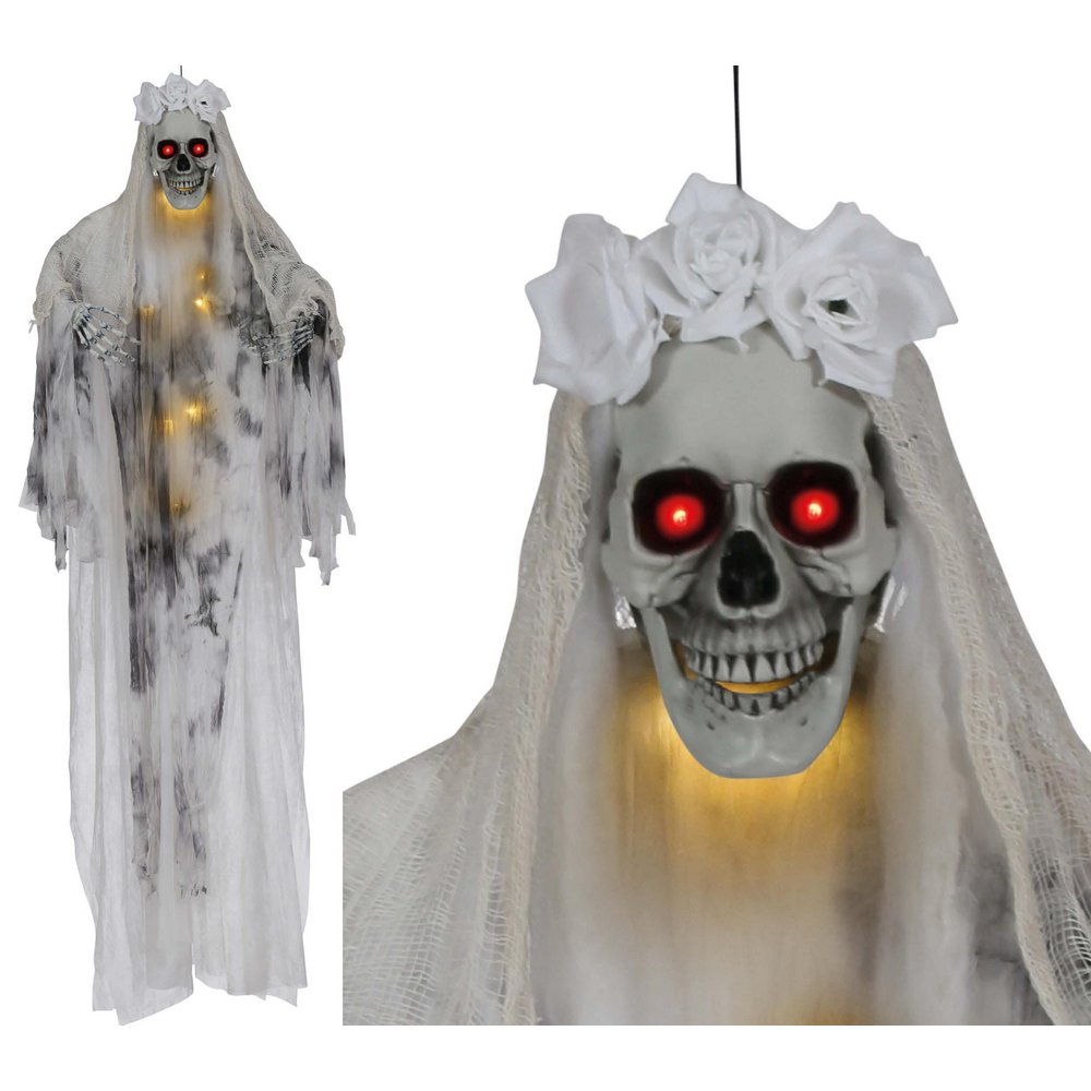Lógó Menyasszony Csontváz LED Világítással Halloweenre, 180 cm