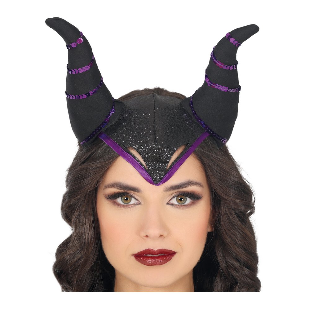 Maleficent Stílusú Szarvas Fejpánt Nőknek Halloweenre