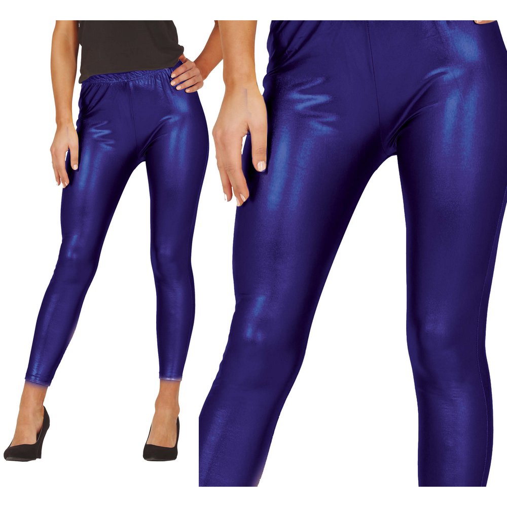 Metálkék Női Leggings a 80-as Évek Partijára