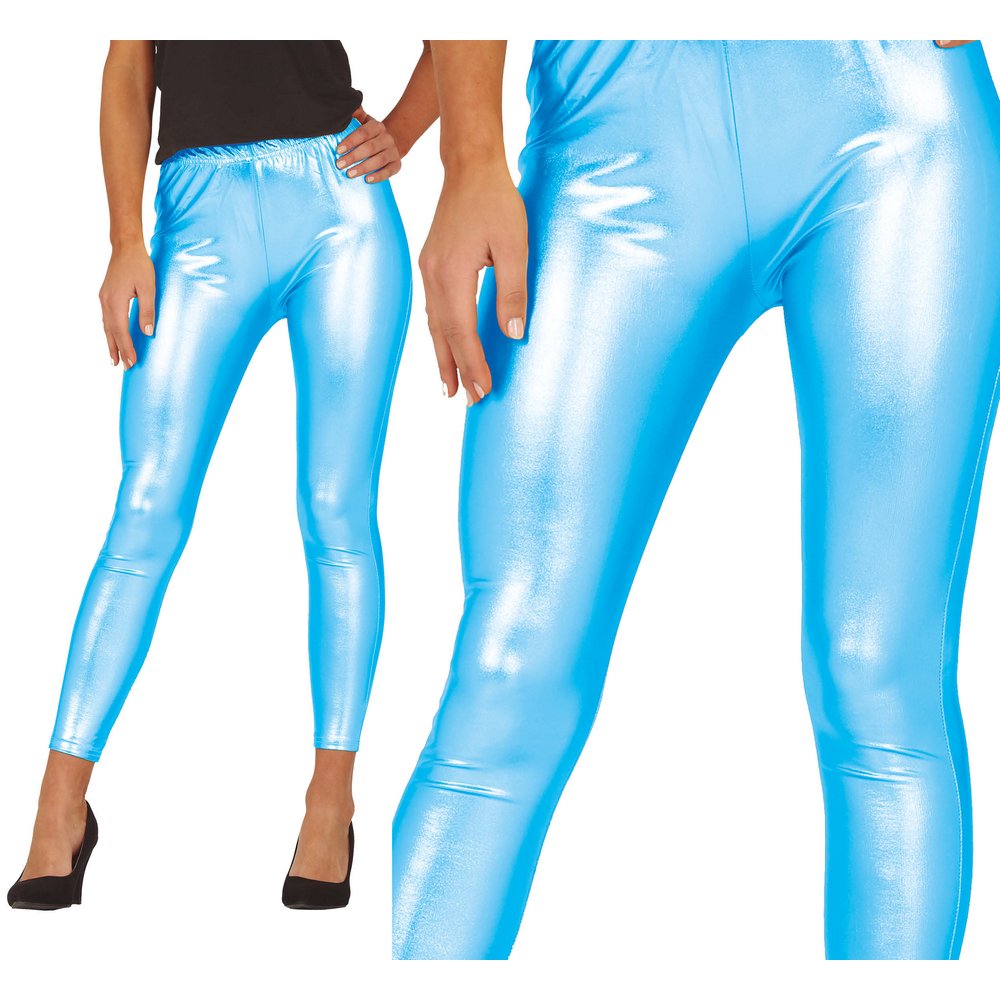 Metálkék Női Leggings a 80-as Évek Partijára