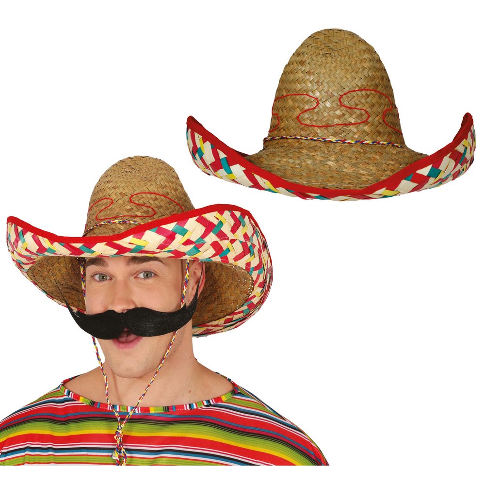 Mexikói Szalmakalap Sombrero Felnőtteknek, 50 cm