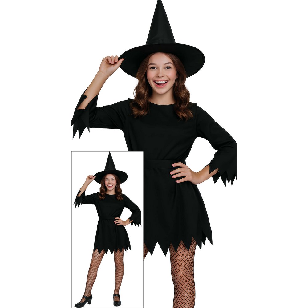 Misztikus Boszorkány Lány Jelmez Halloweenre, 14 - 16 Év
