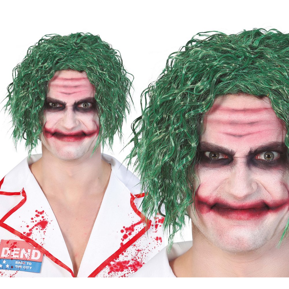 Mr. Smile Zöld Paróka Férfiaknak Halloweenre