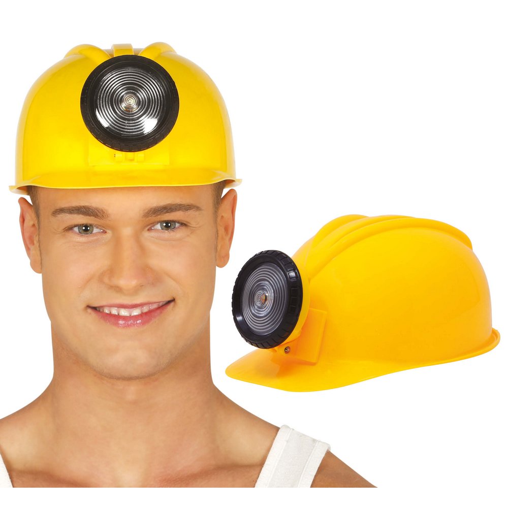 Munkás Sisak Világító Lámpával