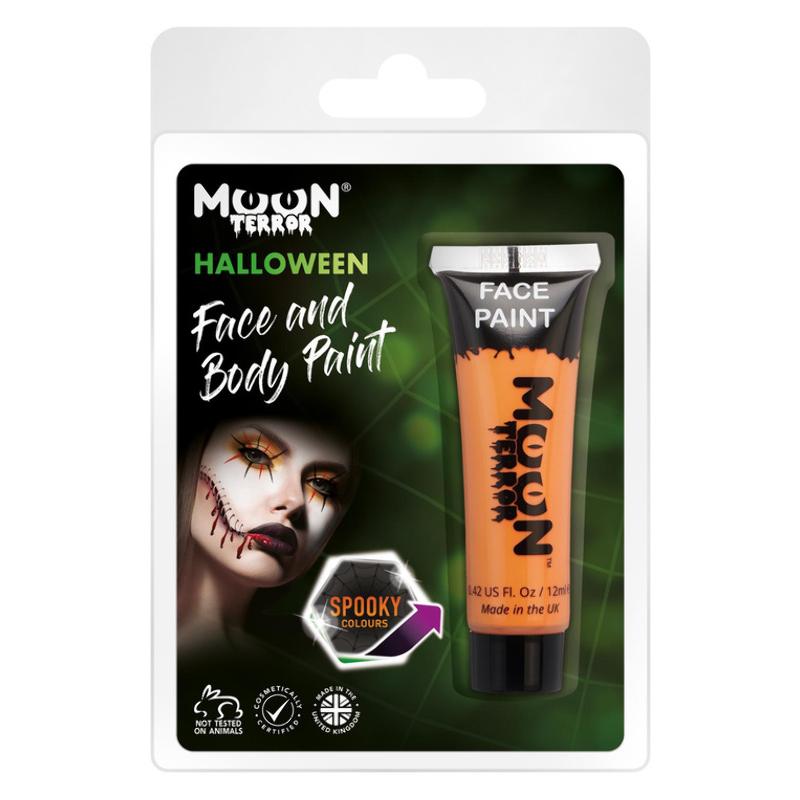 Narancssárga Arc- és Testfesték Csomagolásban Halloweenre - 12 ml