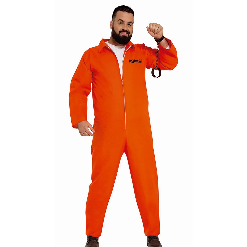 Narancssárga Rab Férfi Jelmez Overál Halloweenre