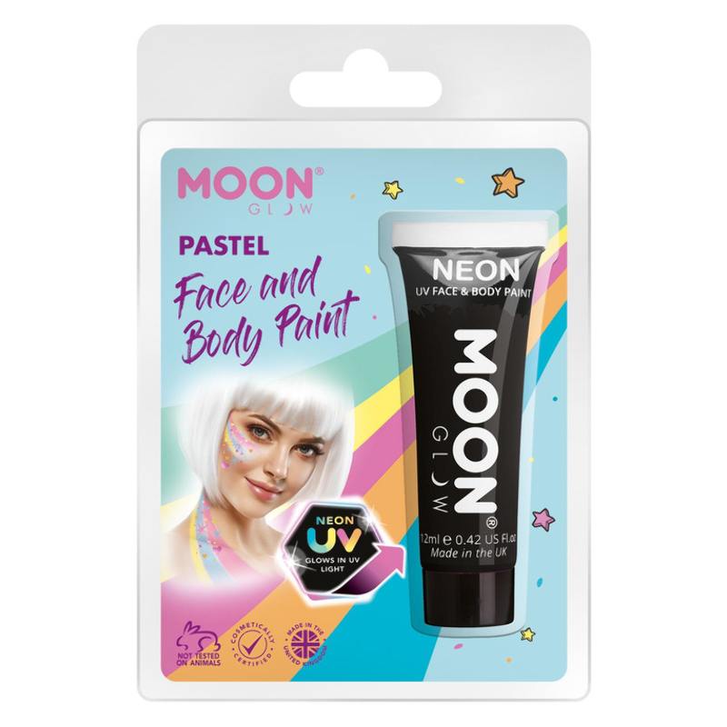 Neon Fekete Arc- és Testfesték Csomagolásban - 12 ml