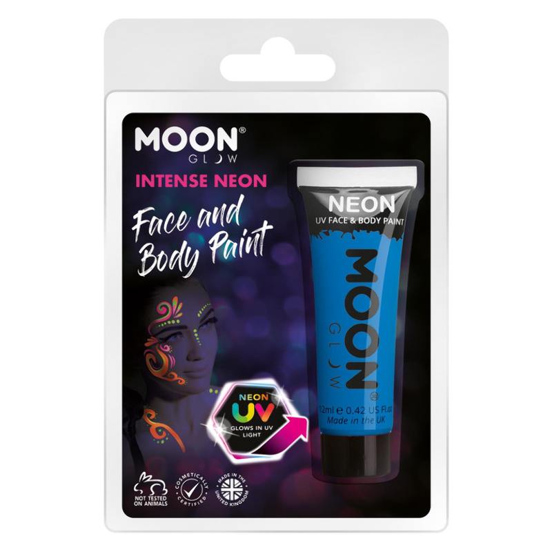 Neon Kék Tubusos Arc- és Testfesték Csomagolásban - 12 ml