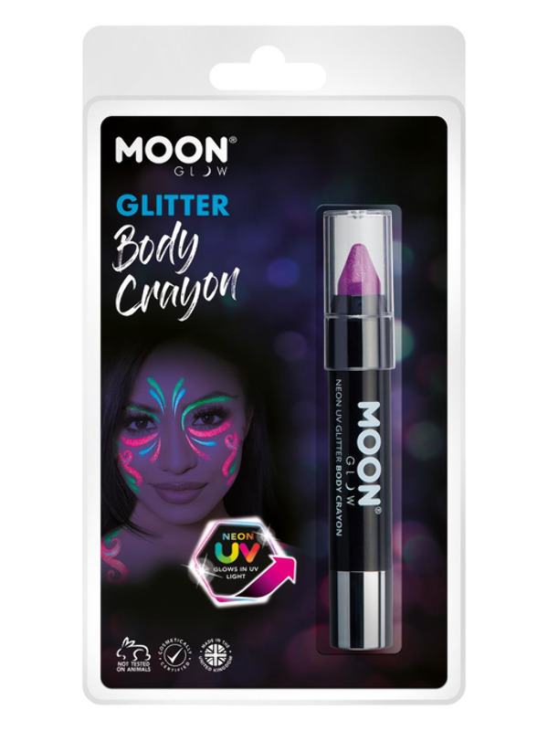 Neon Lila UV Csillámos Testkréta - 3,2 g