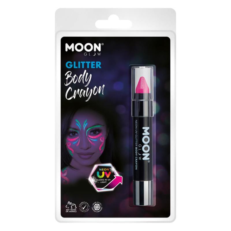 Neon Magenta UV-s Csillámos Testkréta Csomagolásban - 3,5 g