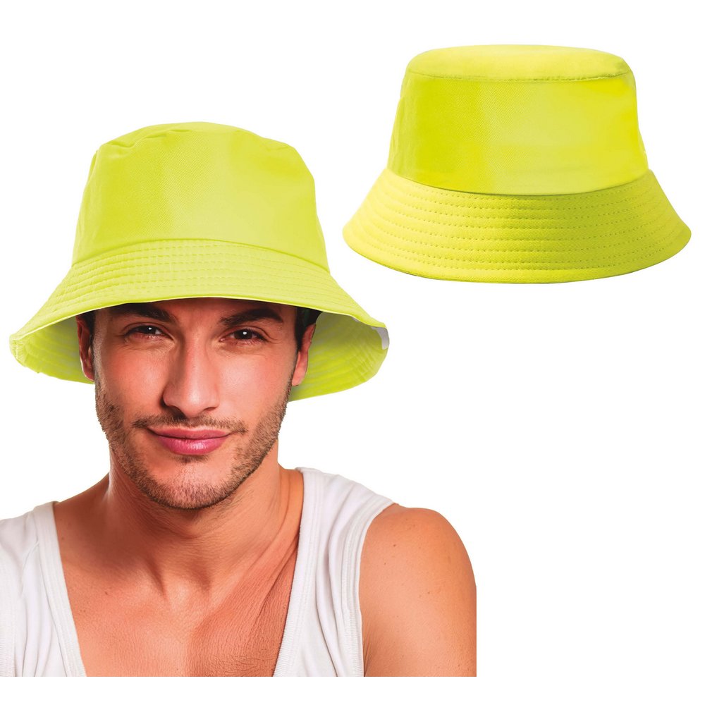 Neon Sárga Bucket Kalap Felnőtteknek