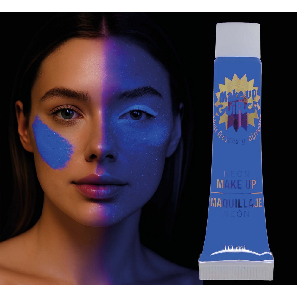 Neon UV Sminkfesték Tubus, Kék, 10 ml
