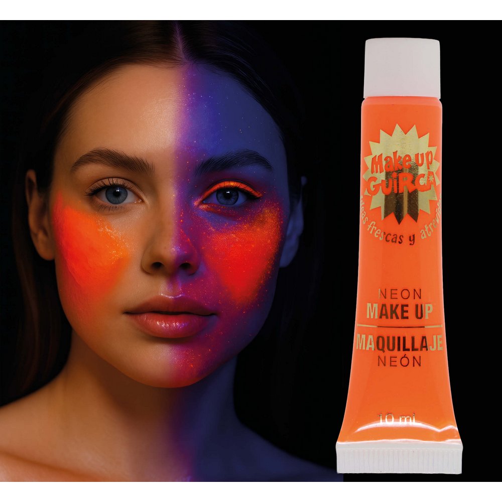 Neon UV Sminkfesték Tubus, Narancssárga, 10 ml