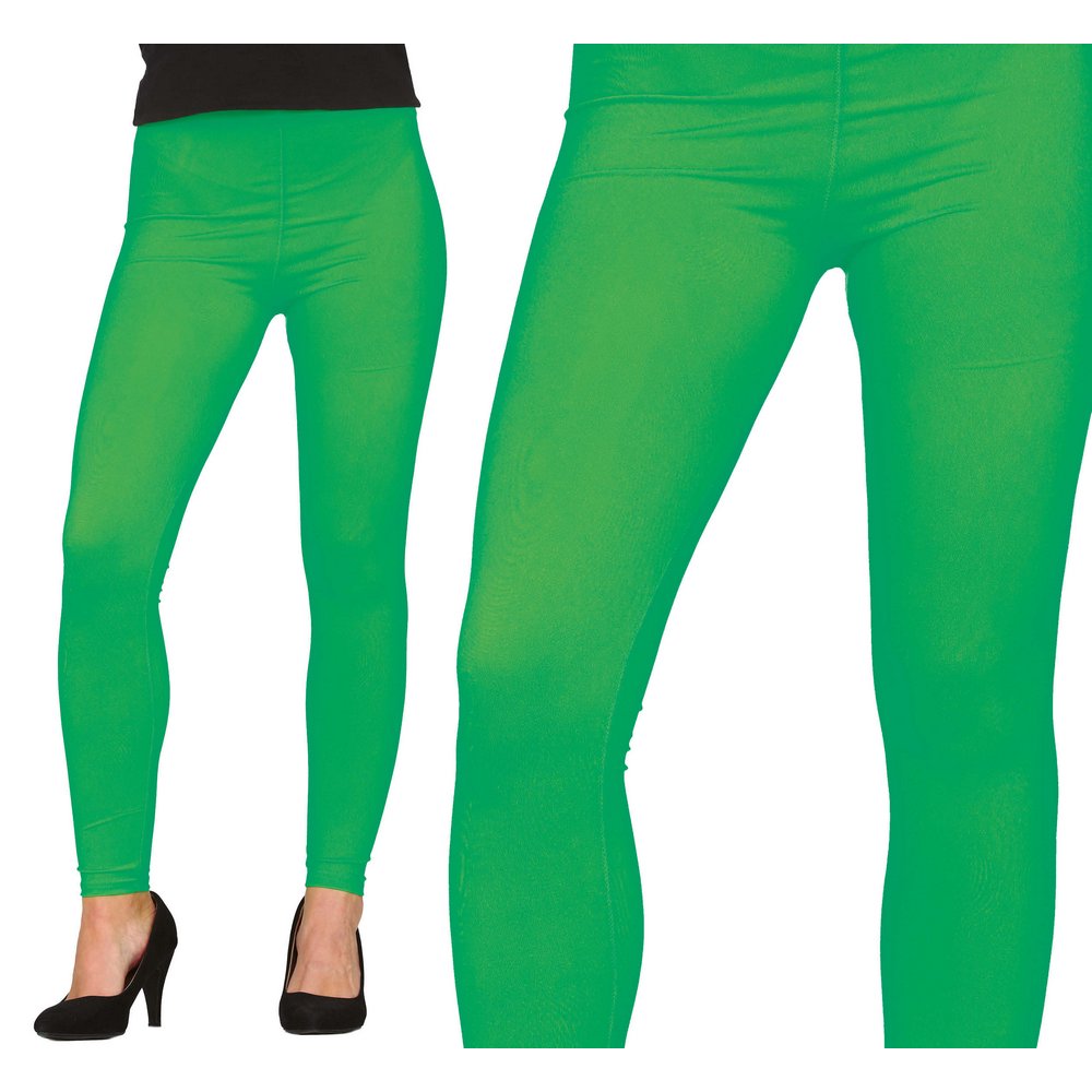 Neon Zöld Női Leggings a 80-as Évek Tematikus Partijára