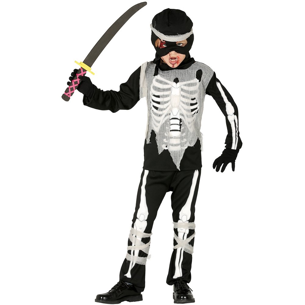 Ninja Csontváz Fiú Jelmez Halloweenre