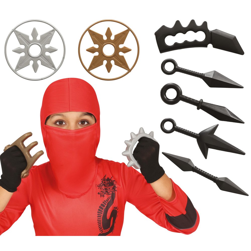 Ninja Fegyver Kiegészítő Szett Gyerekeknek, 10 darabos