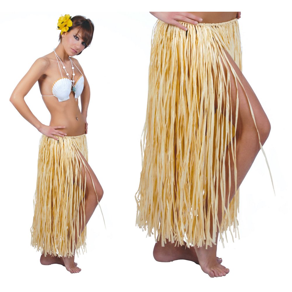 Női Hawaii Szalma Szoknya, 75 cm