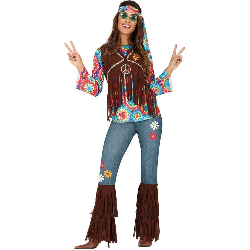 Női Hippie Jelmez Szett a 60-as Évekből
