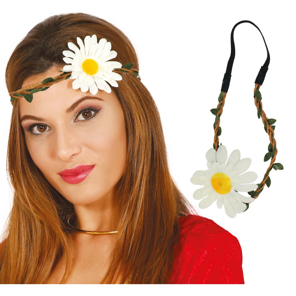 Női Hippie Százszorszép Virágos Fejpánt