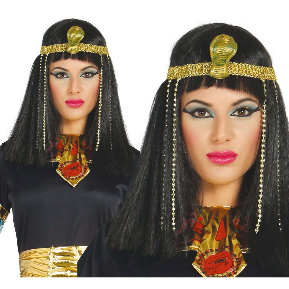 Női Kleopátra Paróka Fejdísszel Egyiptomi Tematikus Partihoz