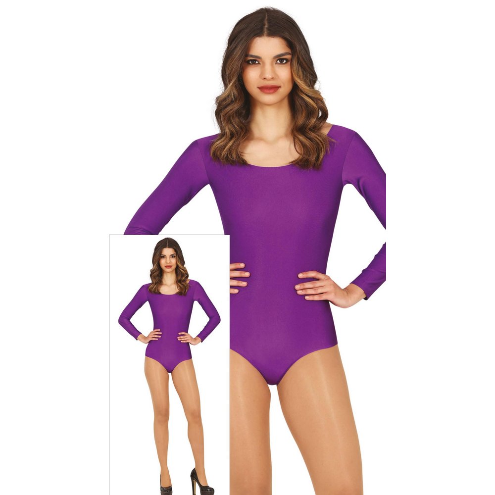 Női Lila Hosszú Ujjú Body
