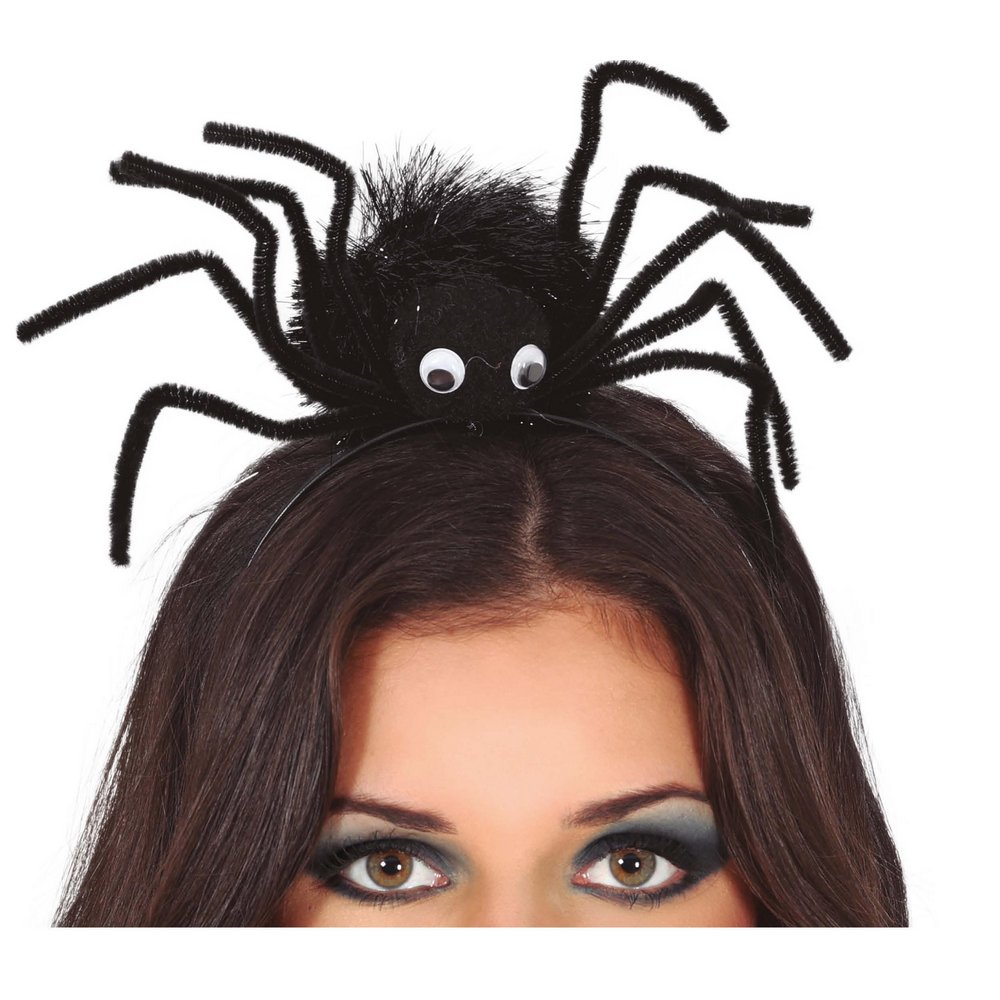 Női Pók Fejpánt Mozgó Szemekkel Halloweenre
