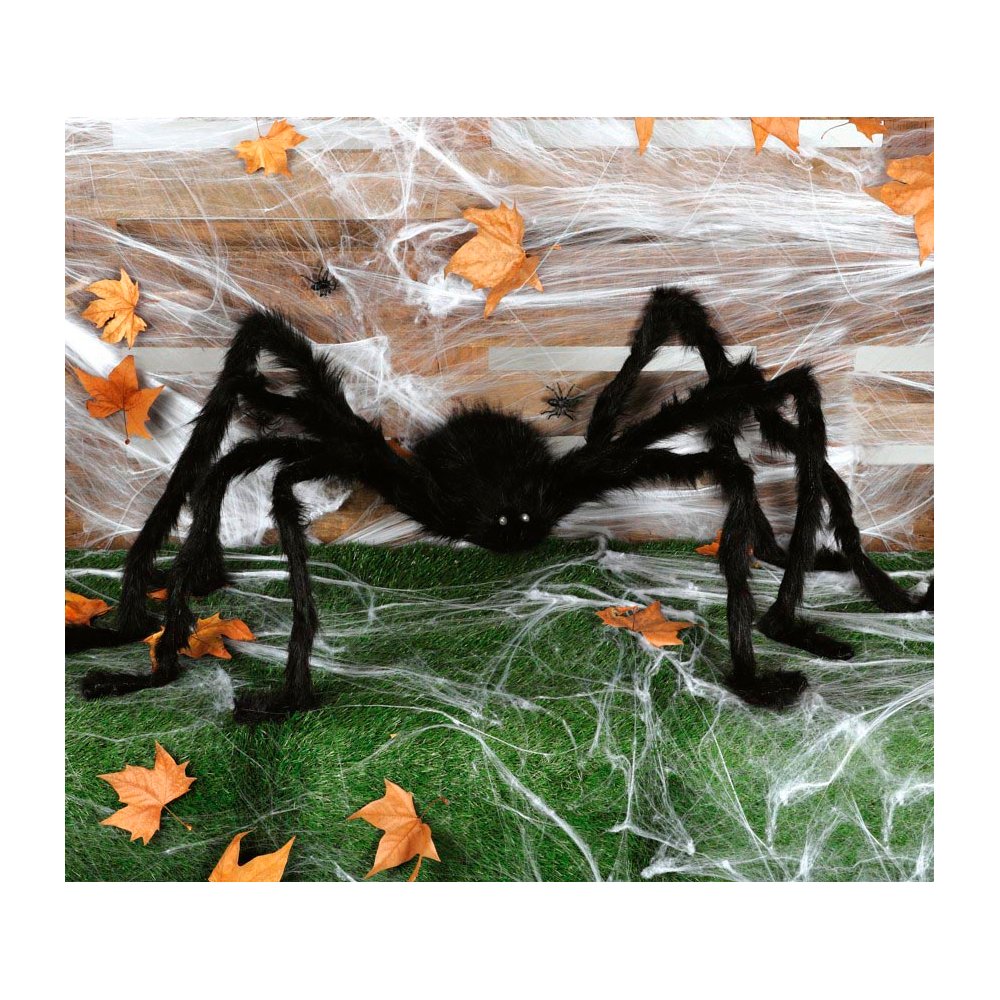 Óriás Plüss Pók Halloweenre Világítással, 150 cm