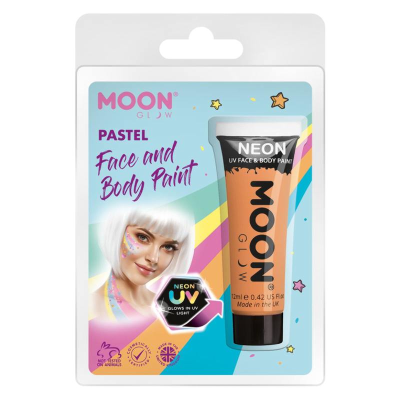 Pasztell Neon Narancssárga Arc- és Testfesték Csomagolásban - 12 ml